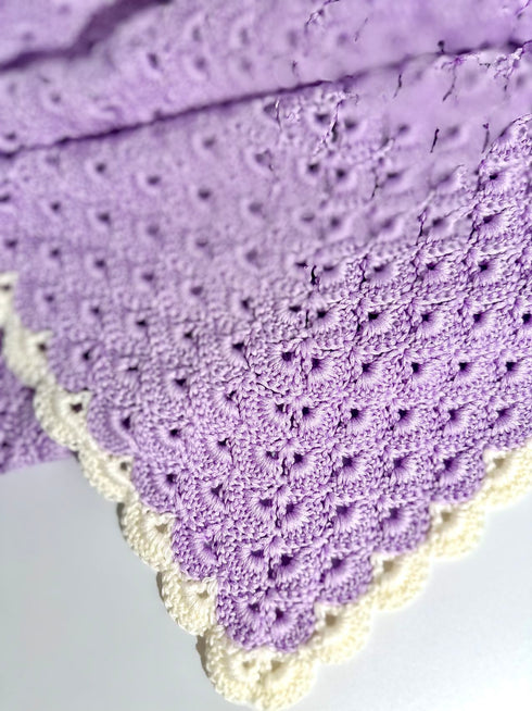 Kids and Babies' Crochet Blanket, kids room deco, kids gift, worsted wool and cotton blend